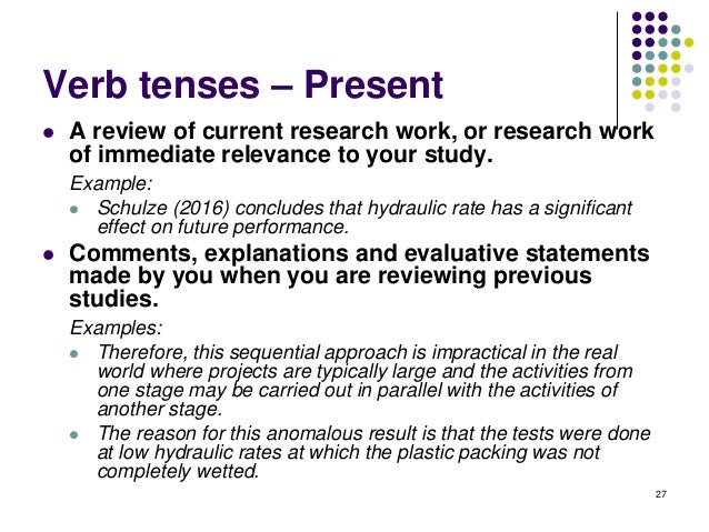 literature paper tense